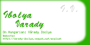 ibolya varady business card
